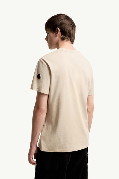 Moncler Logo Cotton Jersey T-Shirt Light Beige Light Beige