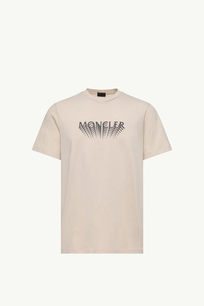 Moncler Logo Cotton Jersey T-Shirt Light Beige Light Beige