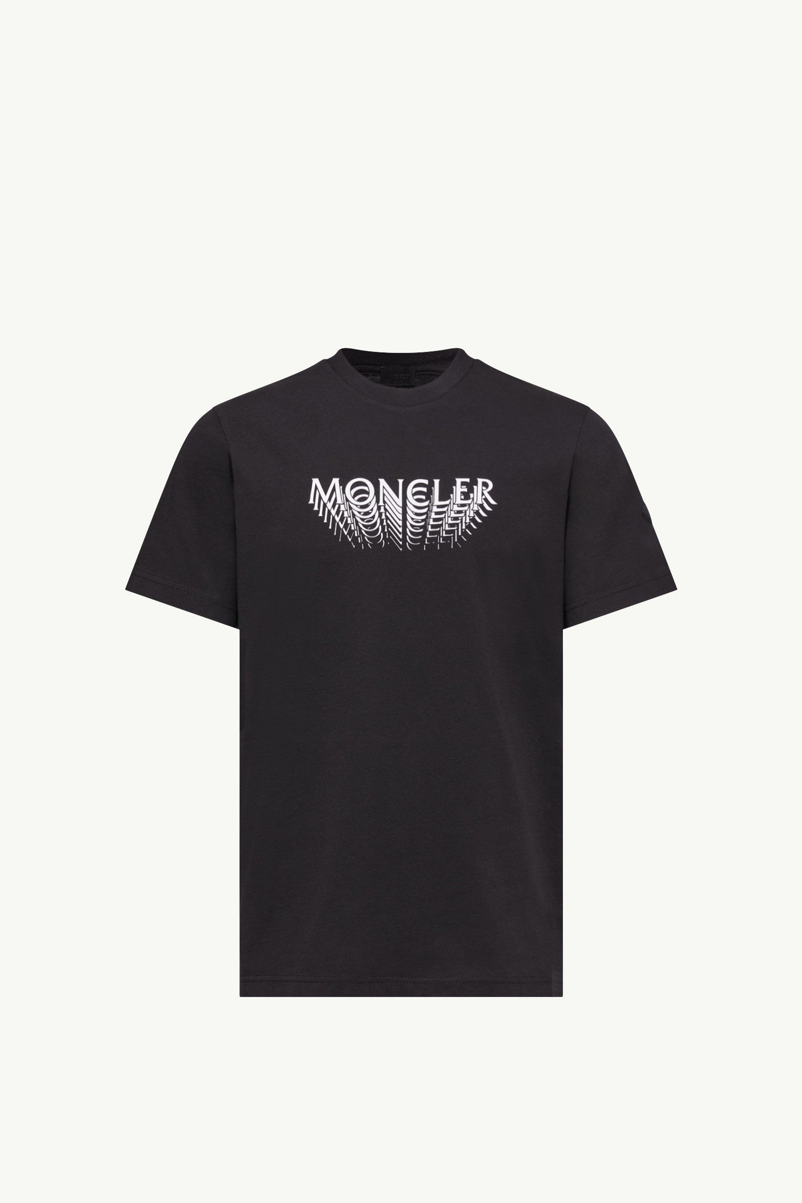 Moncler Logo Cotton Jersey T-Shirt Black Black