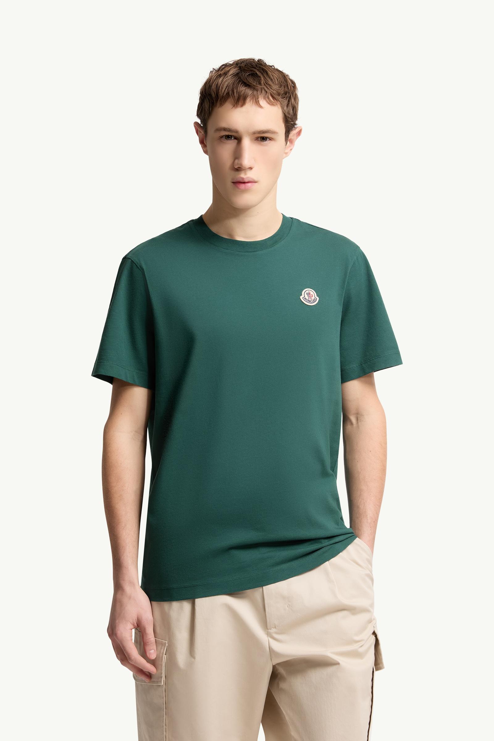 Moncler Logo Patch Cotton T-Shirt (Pack Of Three) White & Black & Green White & Black & Green