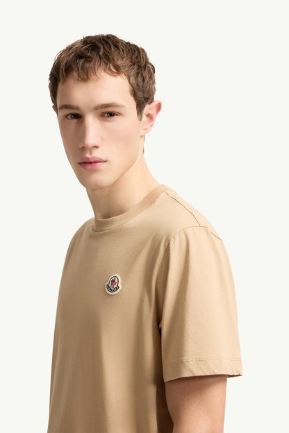 Moncler Logo Patch Cotton T-Shirt (Pack Of Three) White & Beige & Navy Blue White & Beige & Navy Blue