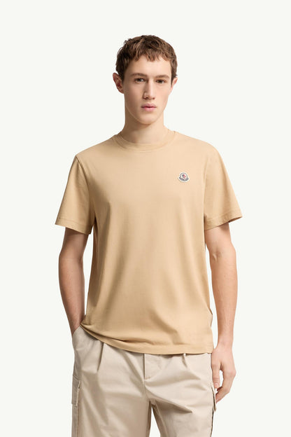 Moncler Logo Patch Cotton T-Shirt (Pack Of Three) White & Beige & Navy Blue White & Beige & Navy Blue