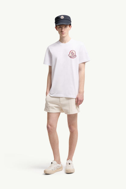 Moncler Logo Cotton T-Shirt White White
