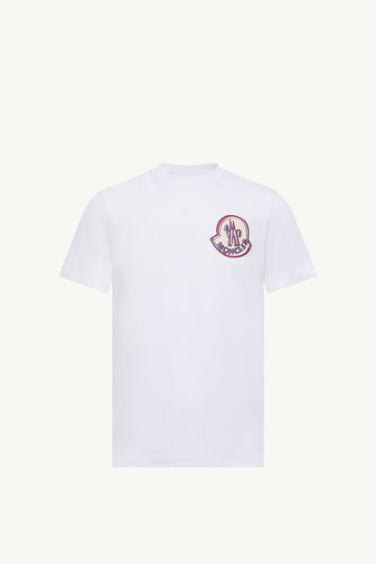 Moncler Logo Cotton T-Shirt White White
