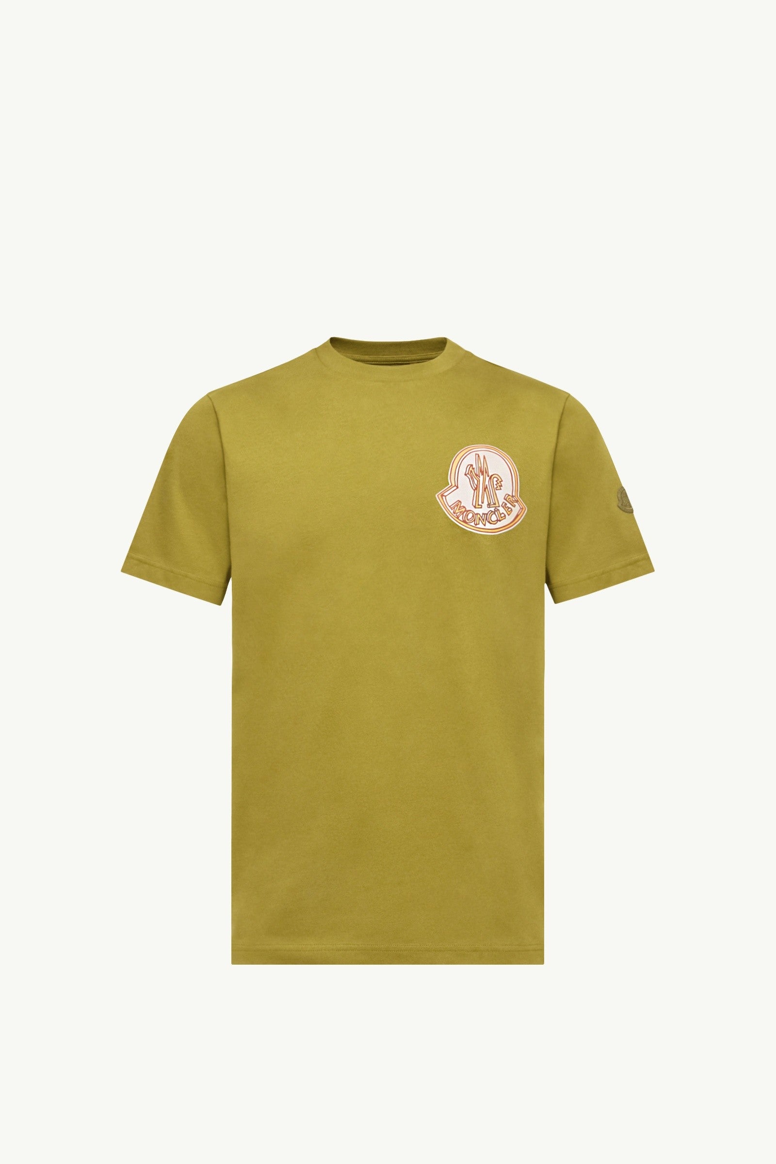 Moncler Logo Cotton T-Shirt Olive Green Olive Green