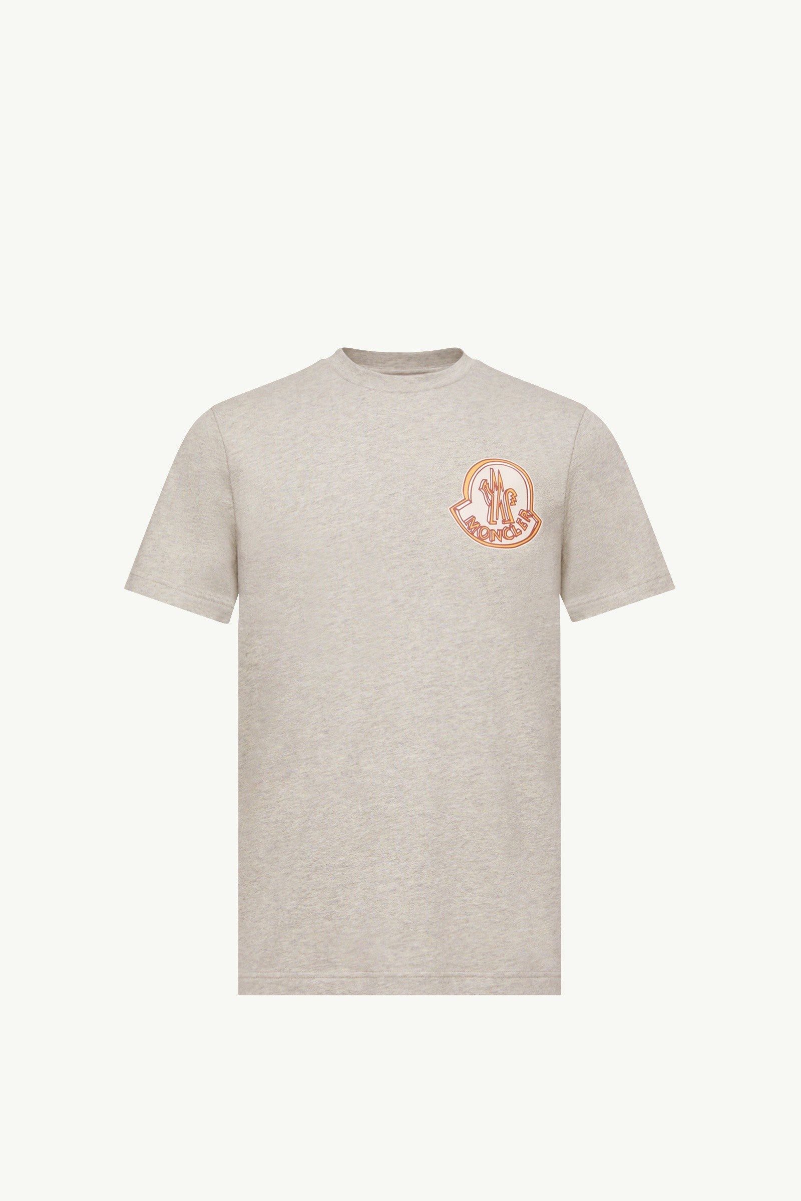 Moncler Logo Cotton T-Shirt Light Grey Light Grey