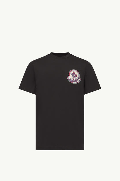 Moncler Logo Cotton T-Shirt Black Black