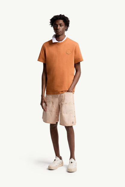 Moncler Logo Cotton T-Shirt Orange Orange