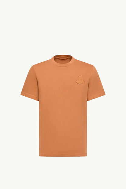 Moncler Logo Cotton T-Shirt Orange Orange