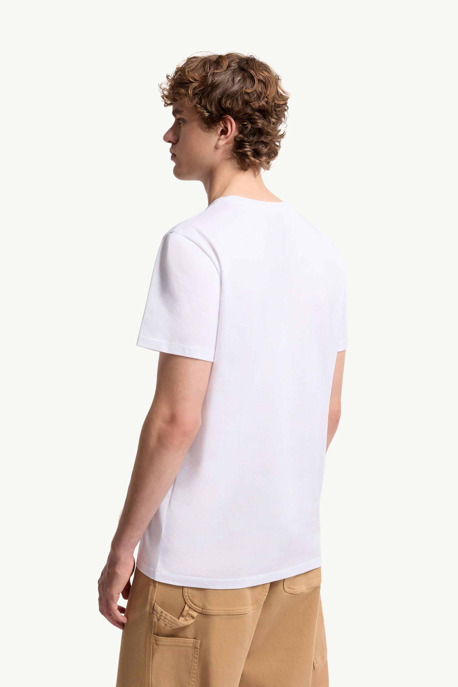 Moncler Double Logo Patch Cotton T-Shirt Optical White Optical White