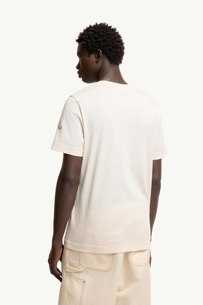 Moncler Paisley Print Cotton T-Shirt White White