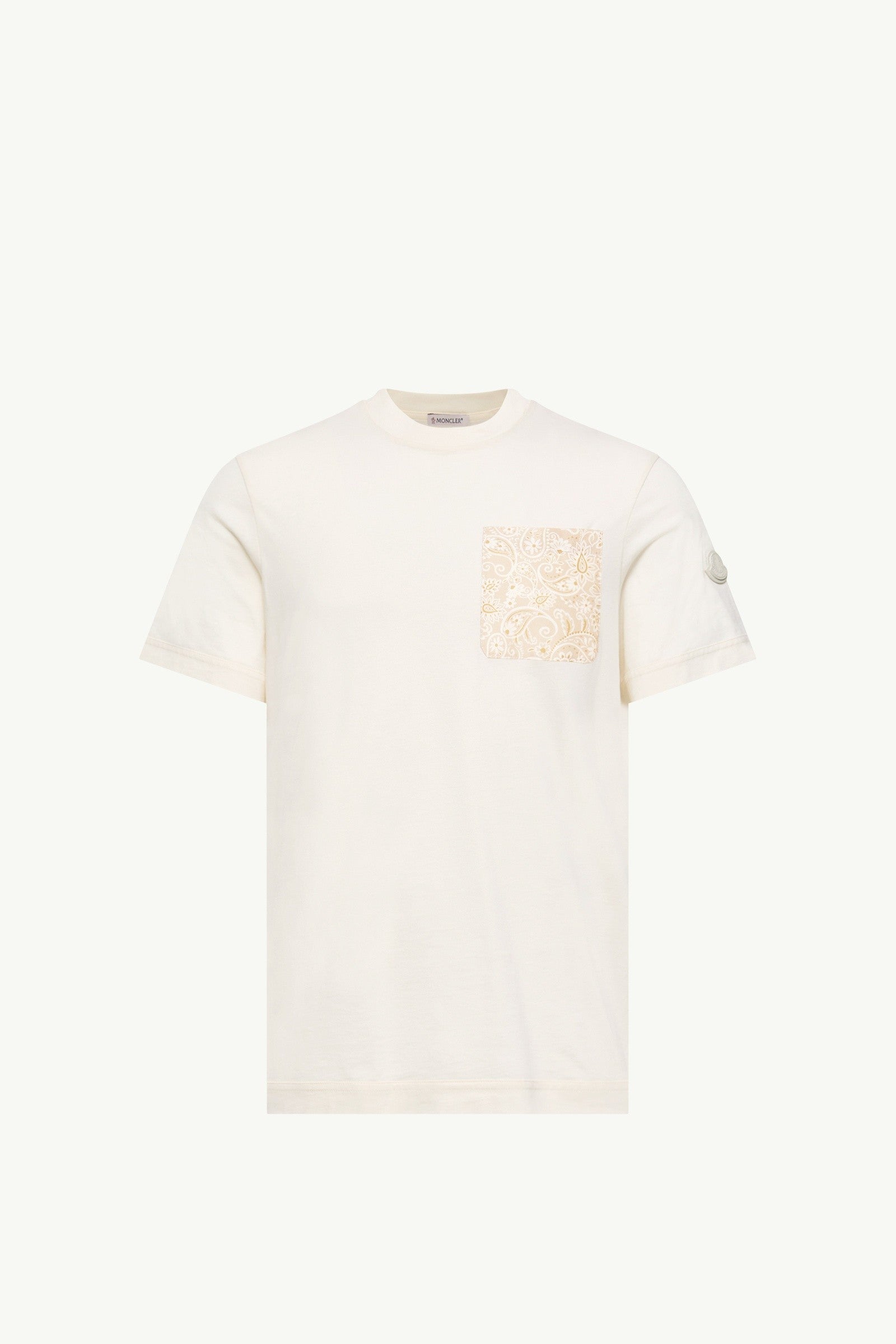 Moncler Paisley Print Cotton T-Shirt White White