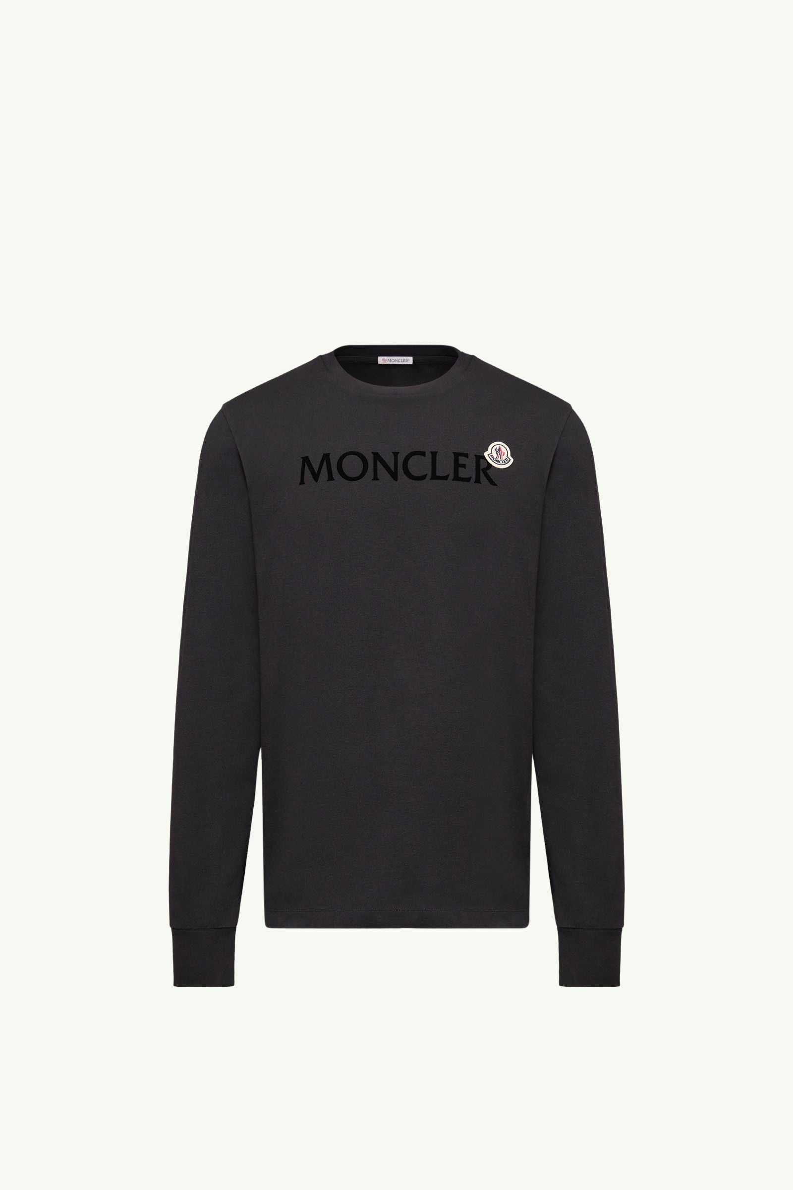 Moncler Logo Cotton Sweatshirt Black Black