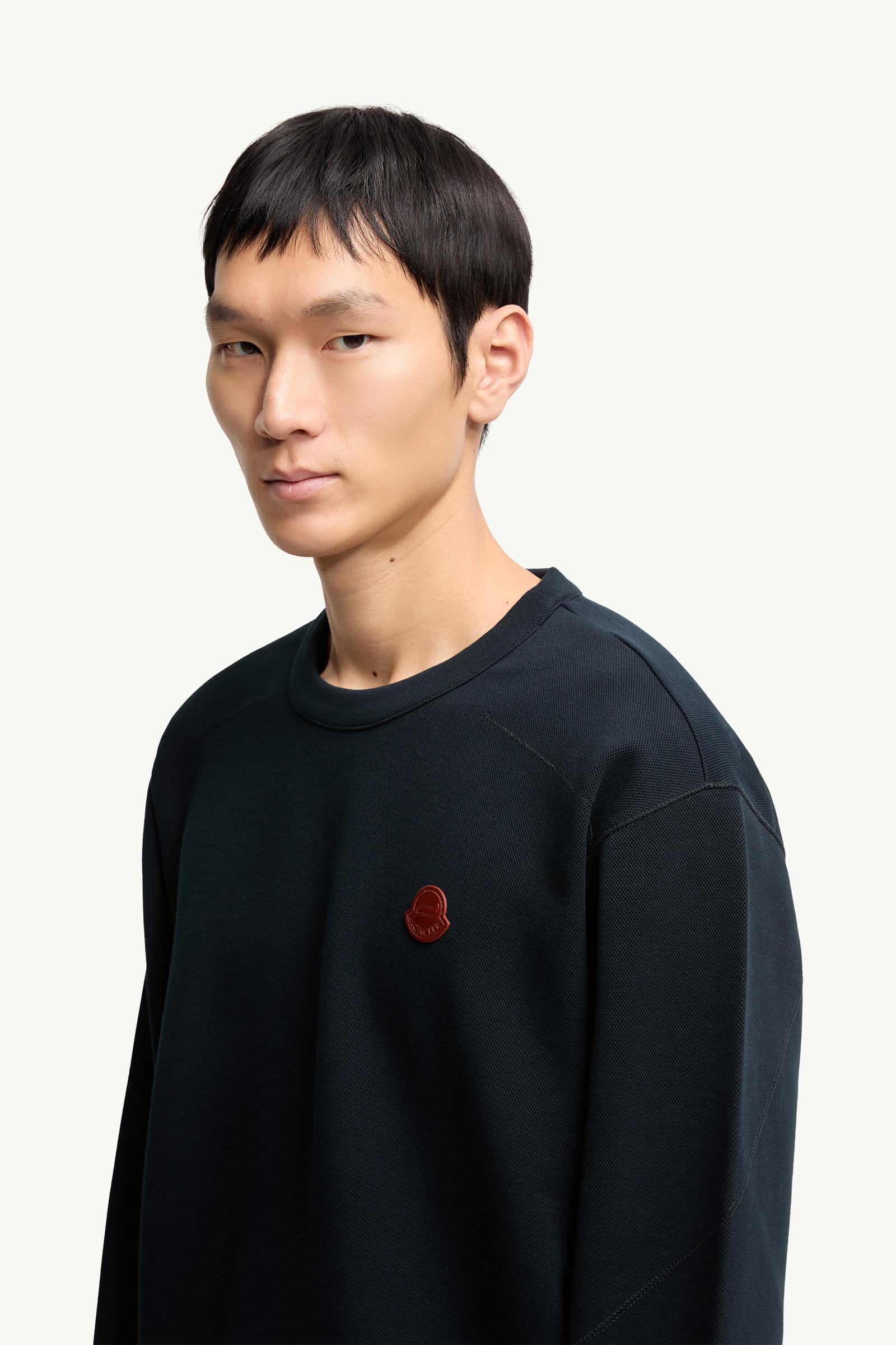 Moncler Stitch-Detailed Sweatshirt Navy Blue Navy Blue