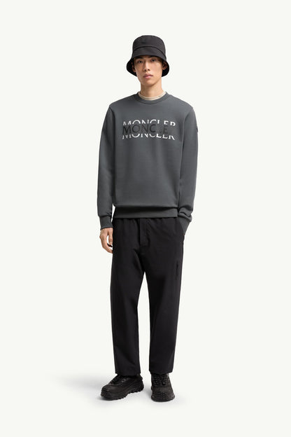 Moncler Logo Cotton Jersey Long Sleeve T-Shirt Dark Grey Dark Grey