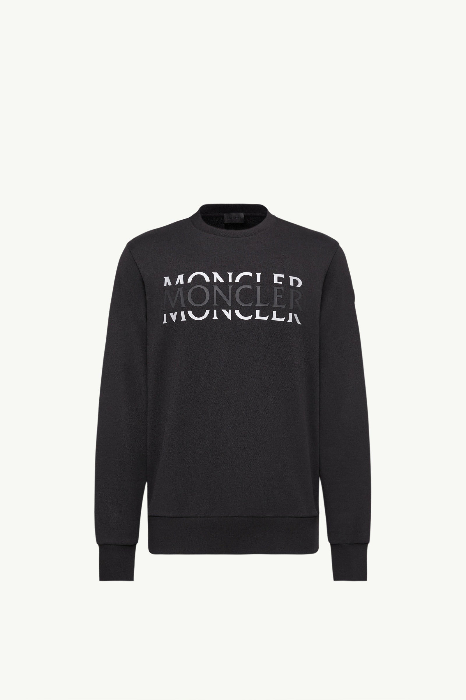 Moncler Logo Cotton Jersey Long Sleeve T-Shirt Black Black