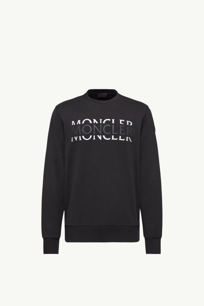 Moncler Logo Cotton Jersey Long Sleeve T-Shirt Black Black