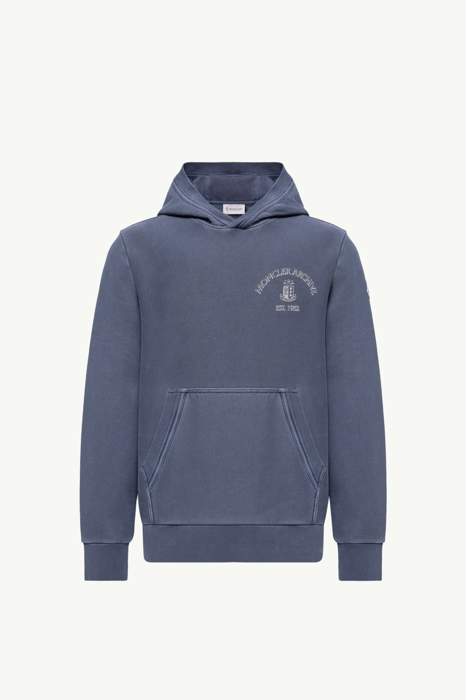 Moncler Rowing Logo Cotton Hoodie Cobalt Blue Cobalt Blue