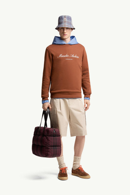 Moncler Cotton Blend Logo Sweatshirt Red Brown Red Brown