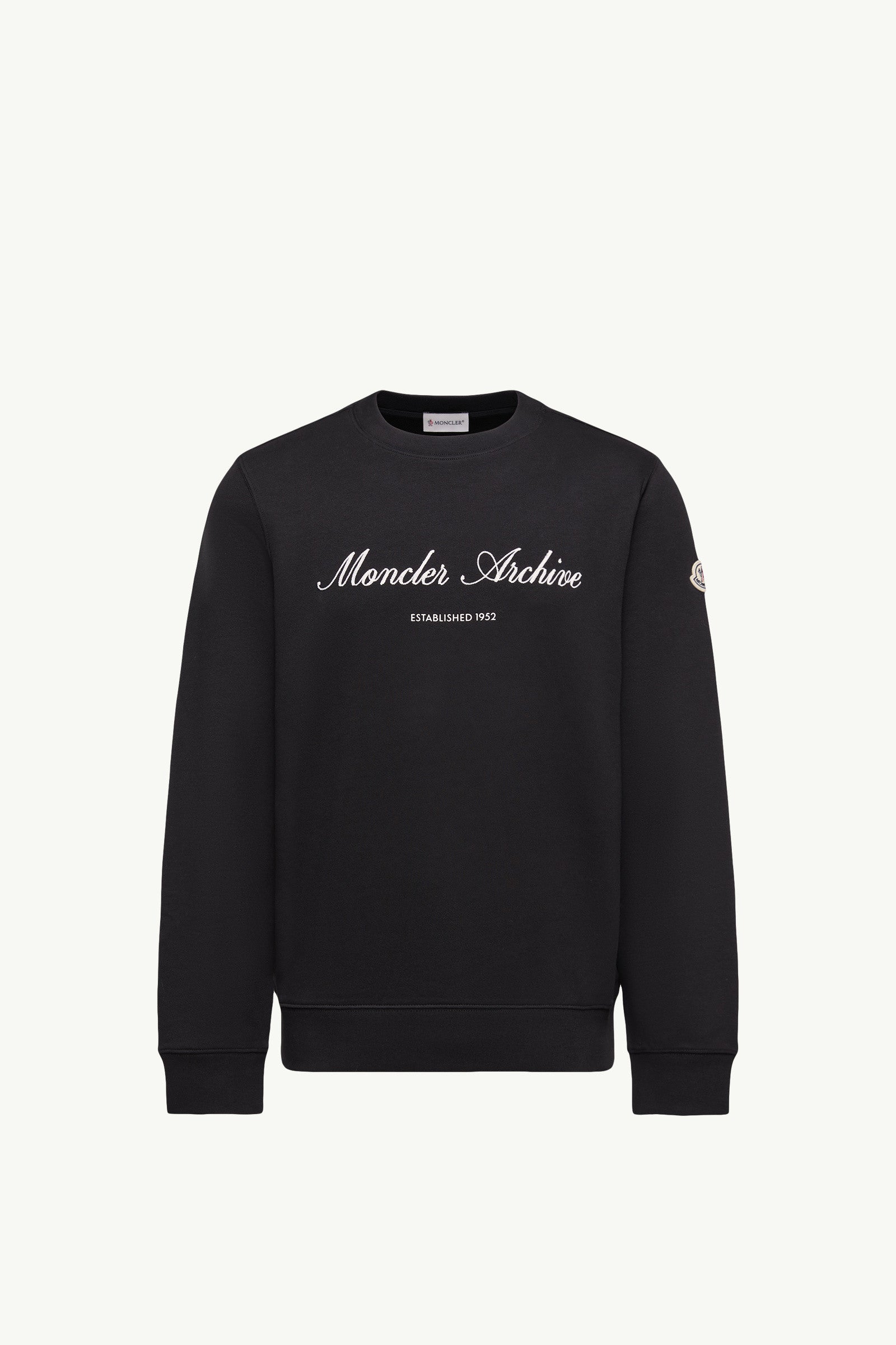 Moncler Cotton Blend Logo Sweatshirt Black Black