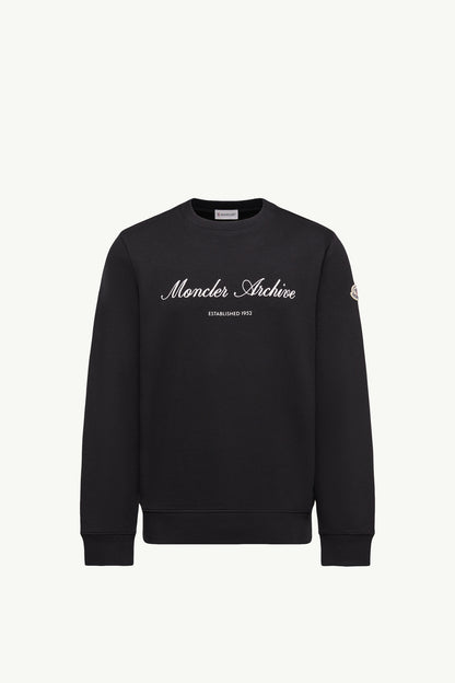 Moncler Cotton Blend Logo Sweatshirt Black Black