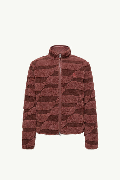 Moncler Teddy Jacquard Zip-Up Sweatshirt Brown Brown