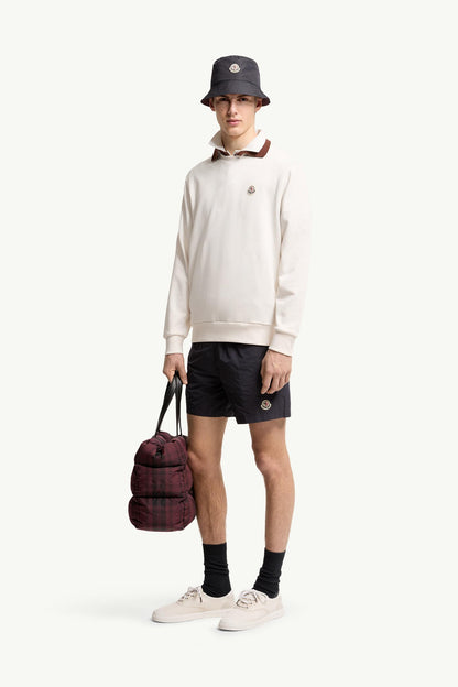 Moncler Logo Patch Cotton Sweatshirt White White
