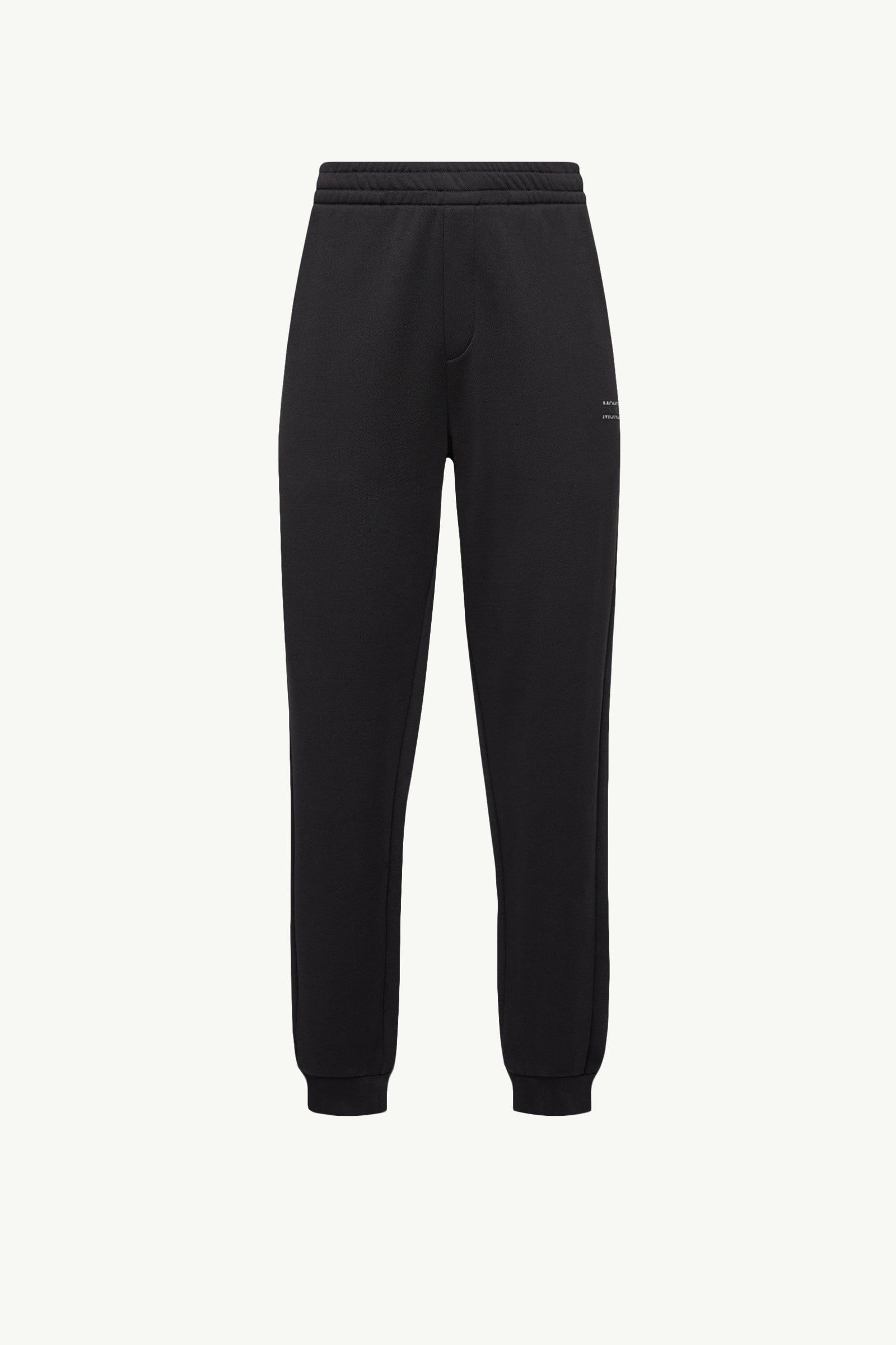 Moncler Logo Cotton Fleece Sweatpants Black Black