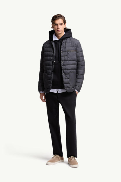 Moncler Leather Logo Cotton Blend Sweatpants Dark Blue Dark Blue
