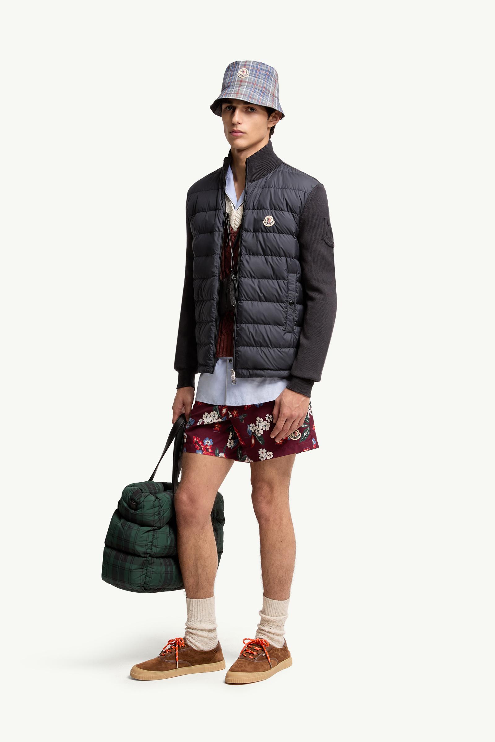 Moncler Padded Zip-Up Cotton Cardigan Dark Blue Dark Blue