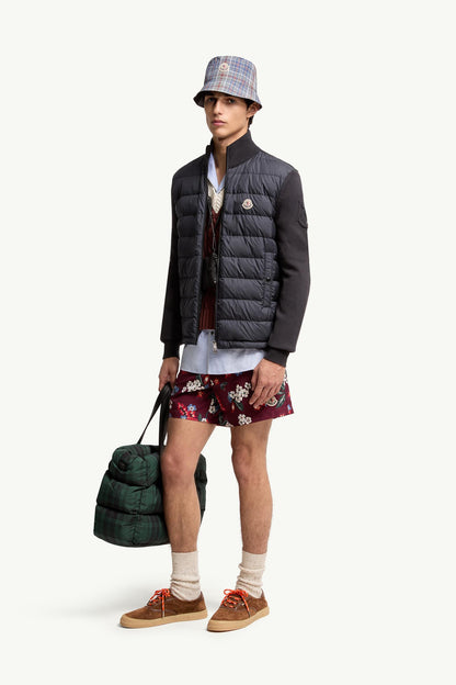 Moncler Padded Zip-Up Cotton Cardigan Dark Blue Dark Blue