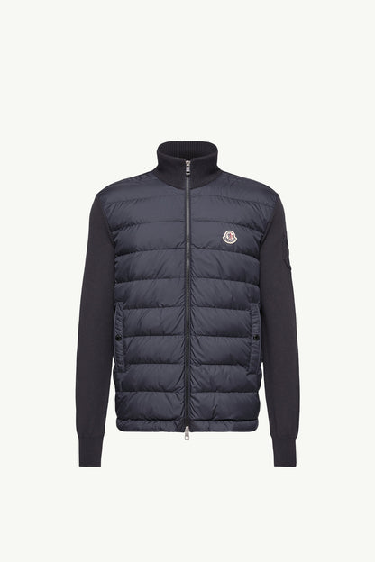 Moncler Padded Zip-Up Cotton Cardigan Dark Blue Dark Blue