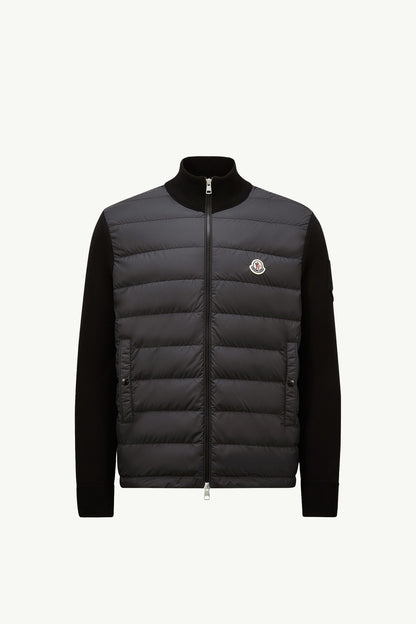 Moncler Padded Zip-Up Cotton Cardigan Black Black