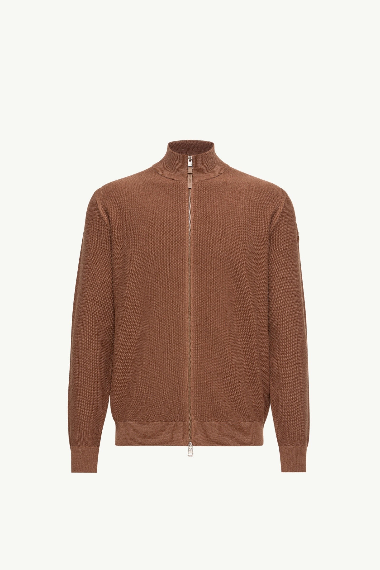 Moncler Cotton Zip-Up Cardigan Light Brown Light Brown