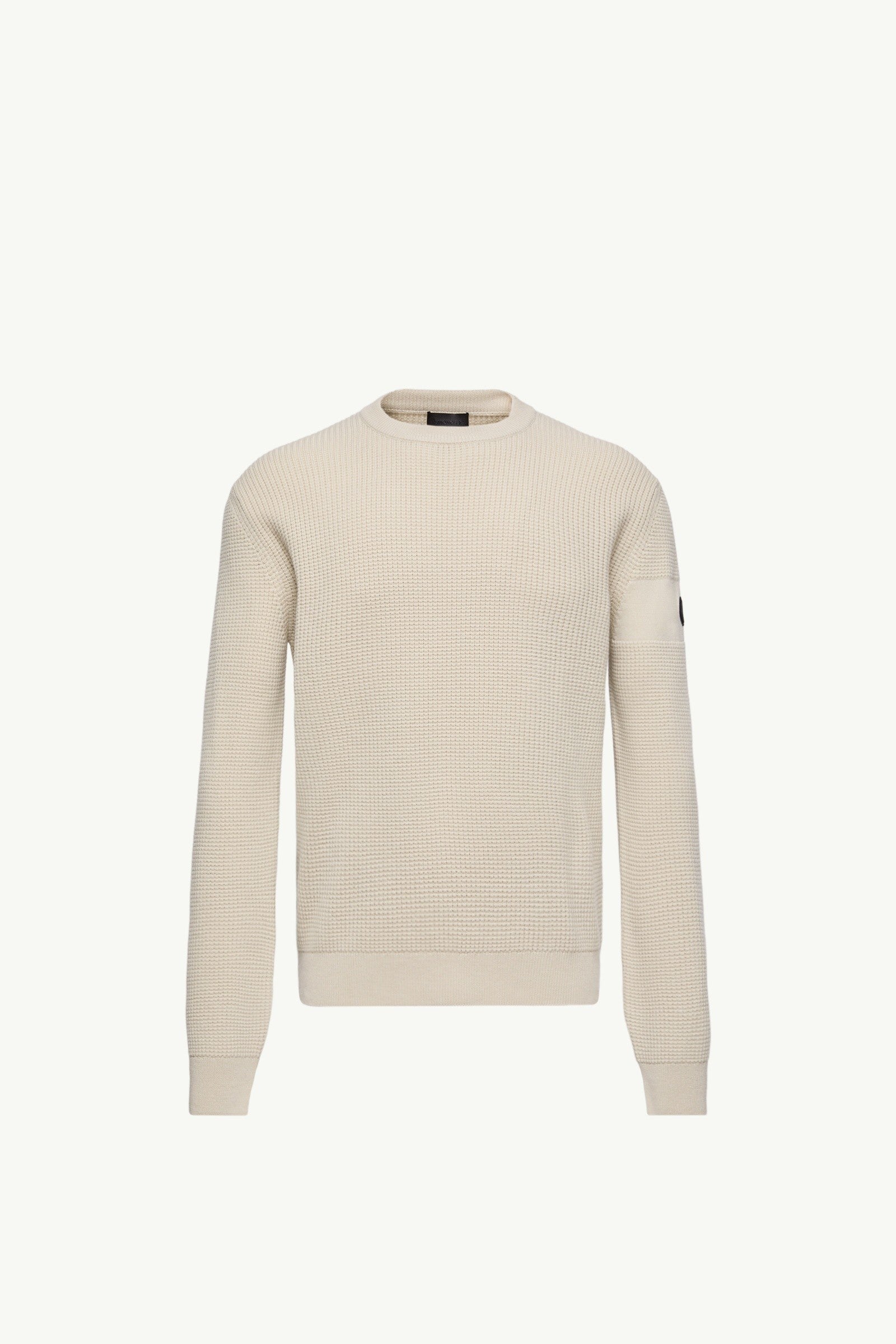 Moncler Logo Wool Sweater Light Beige Light Beige