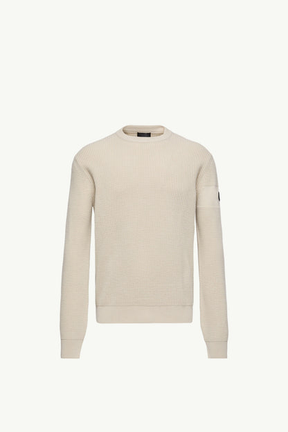 Moncler Logo Wool Sweater Light Beige Light Beige