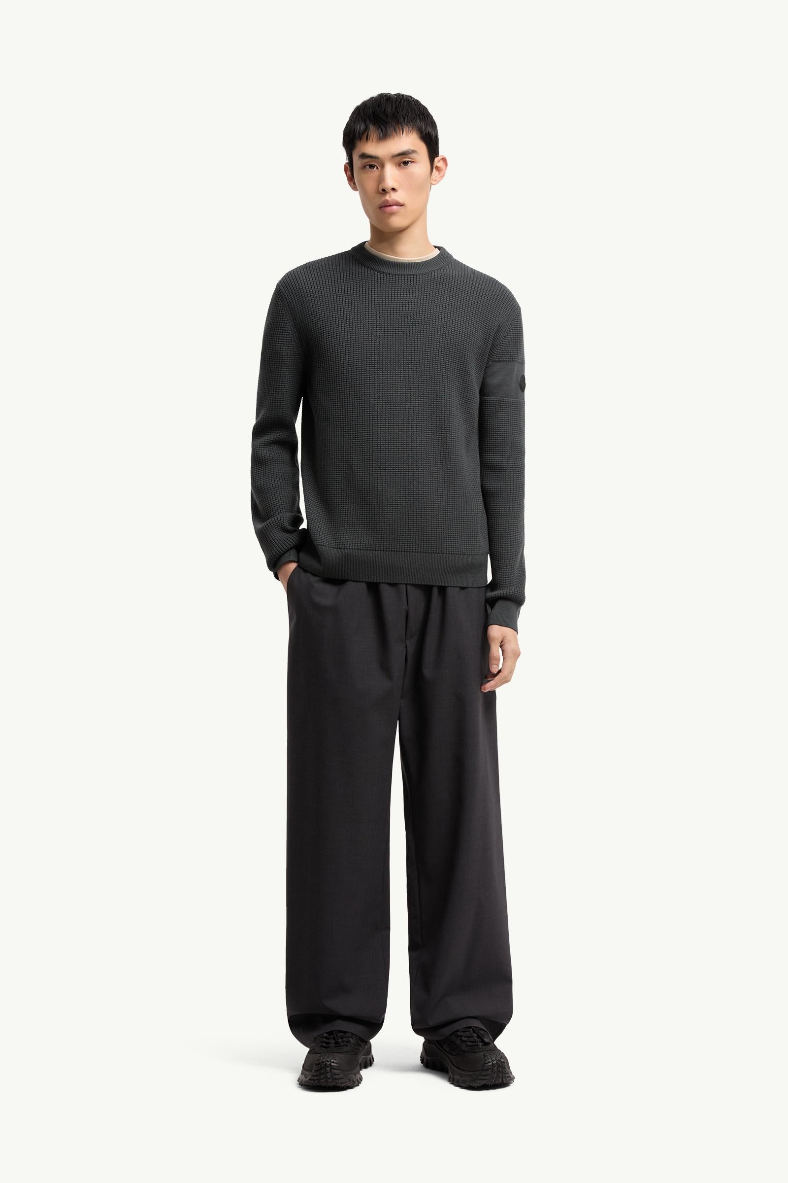 Moncler Logo Wool Sweater Dark Grey Dark Grey
