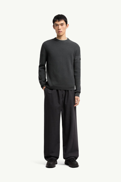 Moncler Logo Wool Sweater Dark Grey Dark Grey
