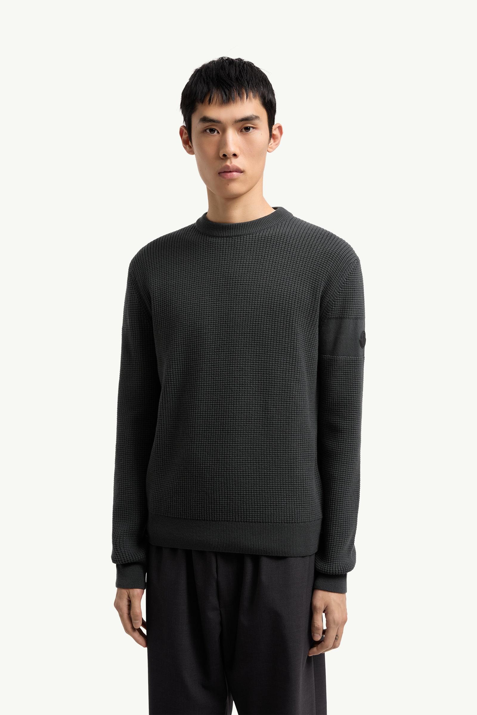Moncler Logo Wool Sweater Dark Grey Dark Grey