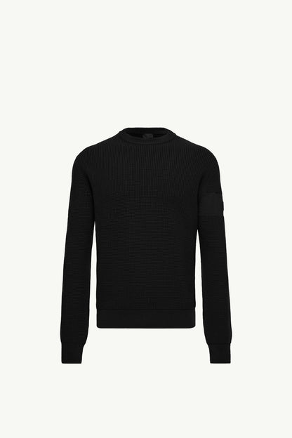 Moncler Logo Wool Sweater Black Black