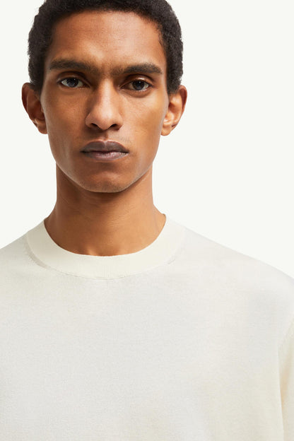 Moncler Silk & Cotton T-Shirt White White