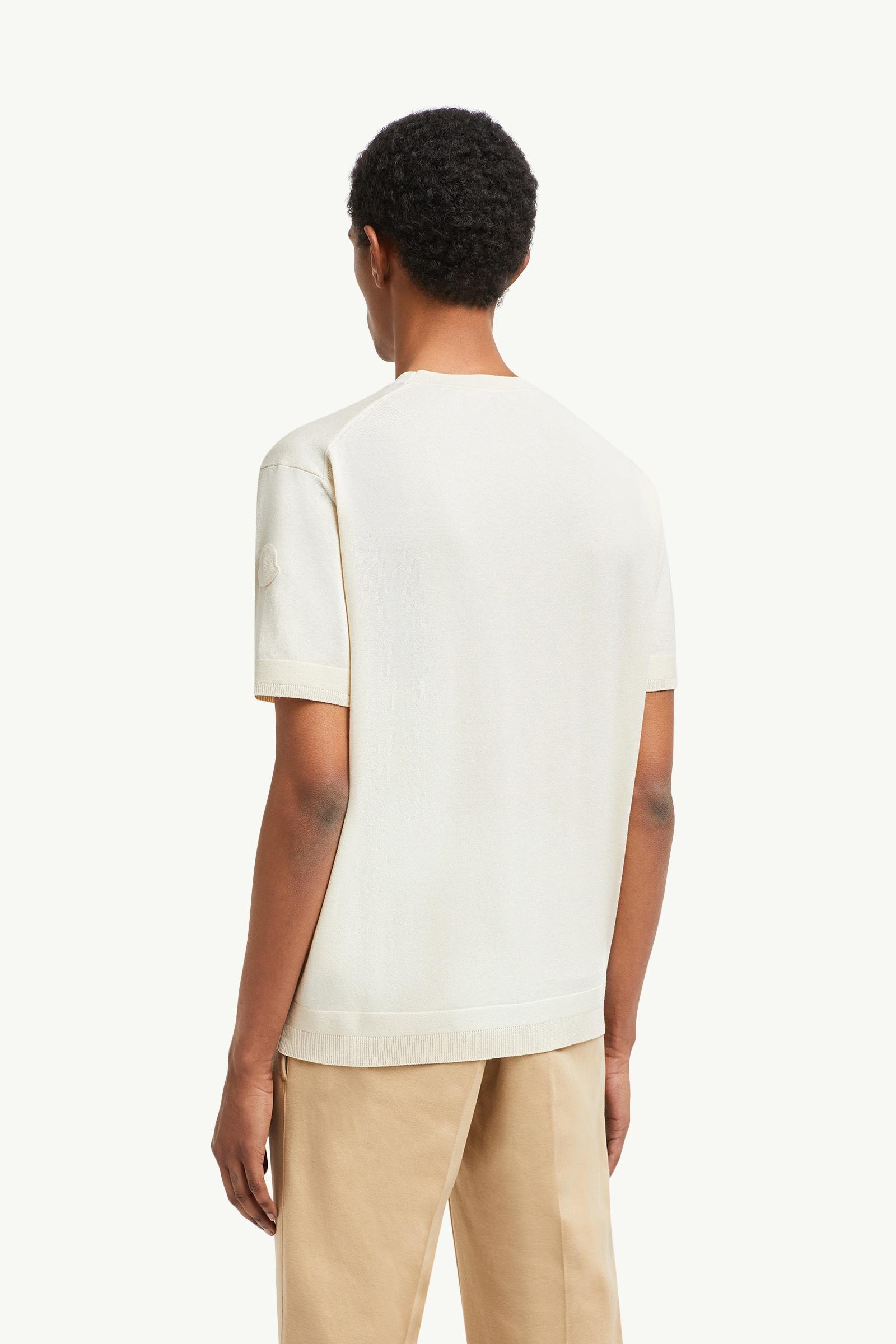 Moncler Silk & Cotton T-Shirt White White