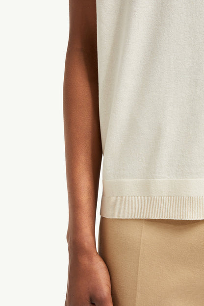 Moncler Silk & Cotton T-Shirt White White