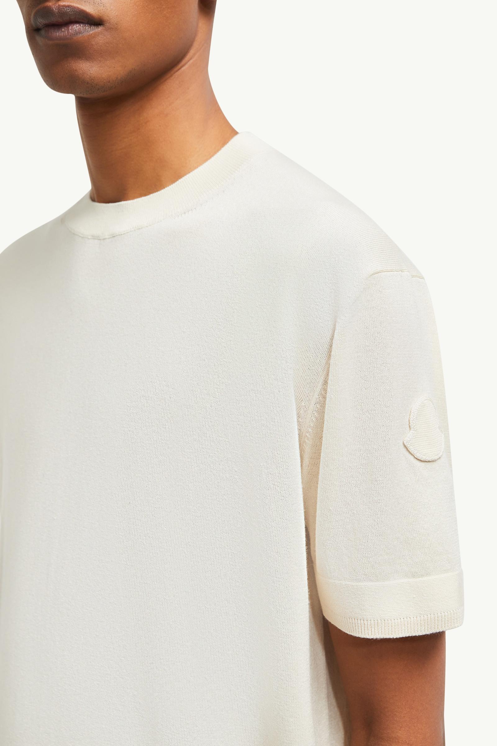 Moncler Silk & Cotton T-Shirt White White