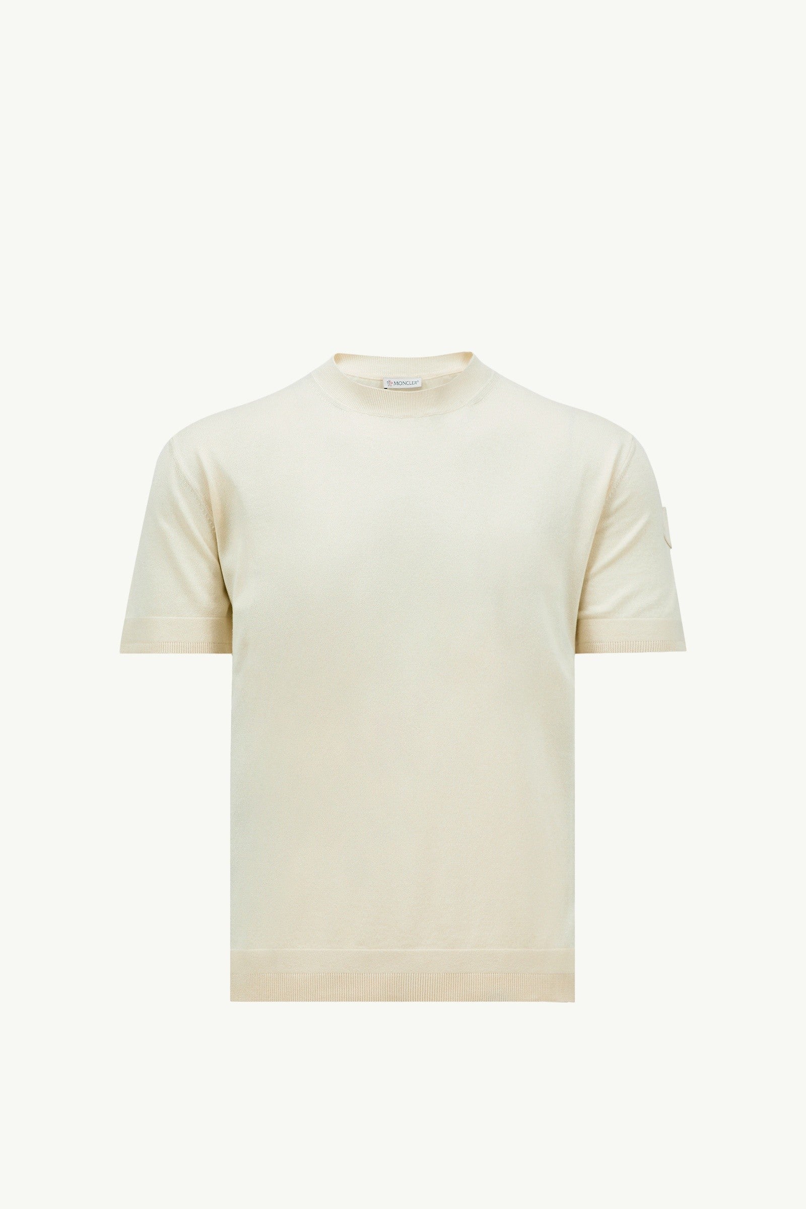 Moncler Silk & Cotton T-Shirt White White