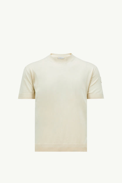 Moncler Silk & Cotton T-Shirt White White