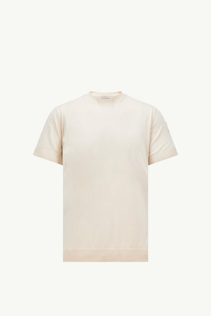 Moncler Silk & Cotton T-Shirt White White