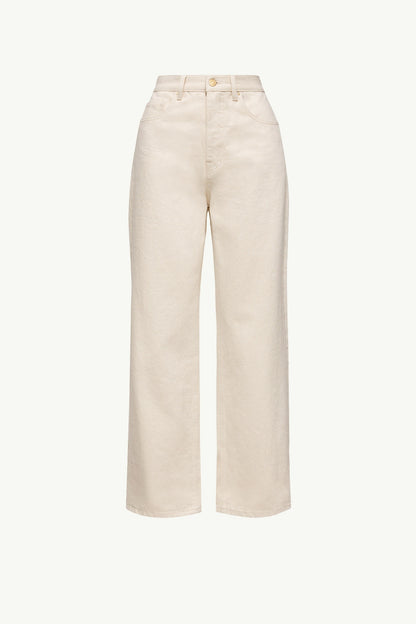 Moncler Cropped Jeans White Ivory White Ivory