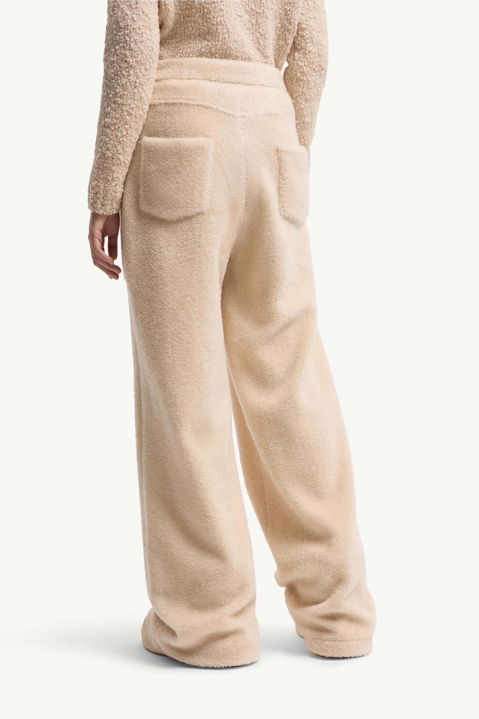 Moncler Teddy Wide Leg Pants White Ivory White Ivory