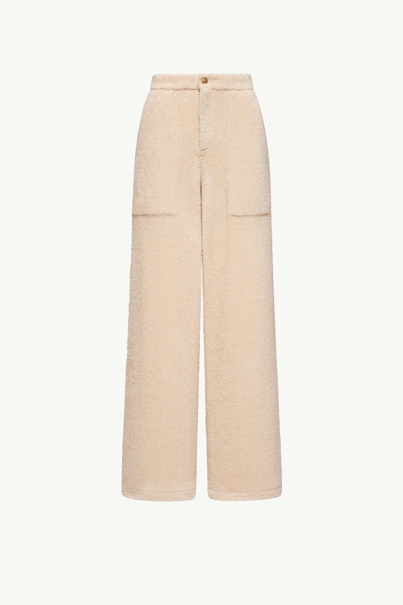 Moncler Teddy Wide Leg Pants White Ivory White Ivory